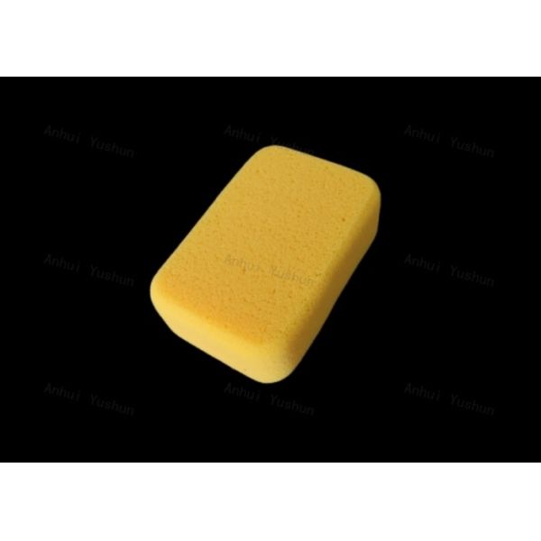 Medium Durable Tile Grout Sponge in Plastic Bag yellow color use for cleaning