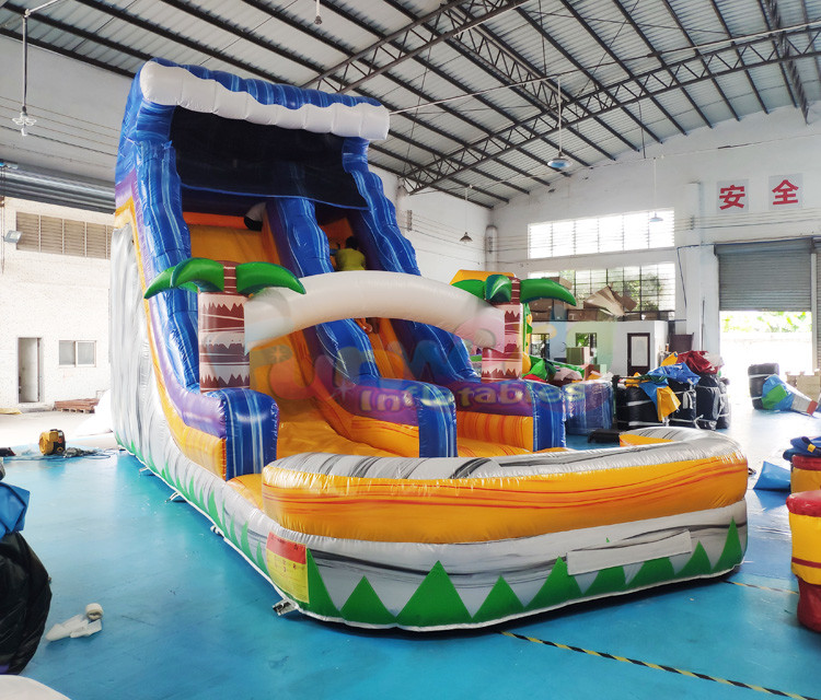 Wholesale ODM Outdoor Inflatable Water Slides Palm Tree Bouncy Castle from china suppliers