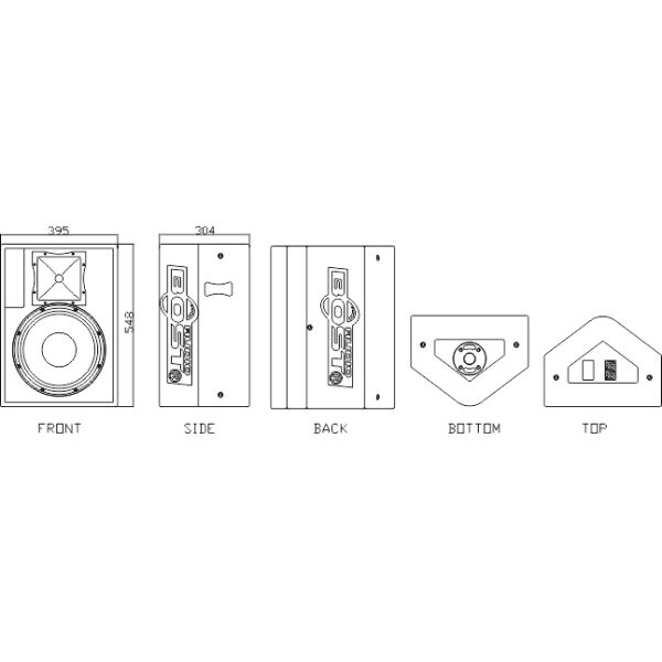 12 inch professional pa sound system monitor speaker FC112M