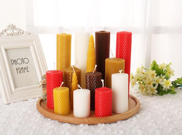 Quality Colorful Beeswax Candles Handmade Beeswax Foundation Sheets Candles Home for sale