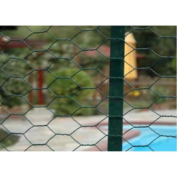PVC Coated Hexagonal Wire Mesh 0.6mm - 4.4mm Hexagonal Plastic Mesh