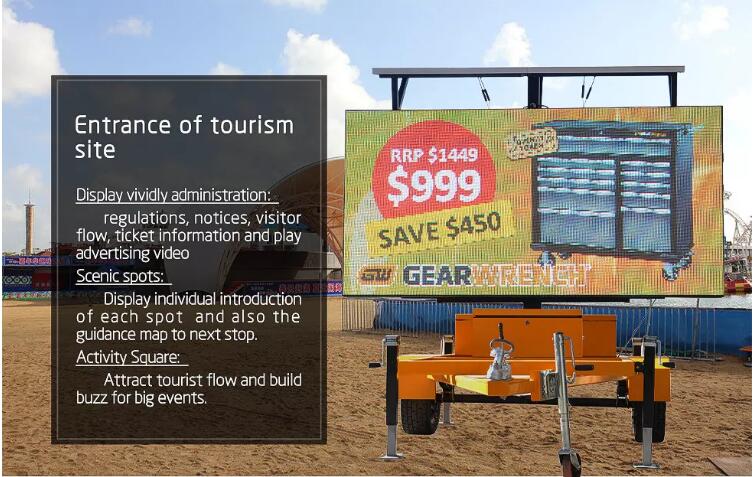 Trailer Mobile Led Advertising Display with 70° Viewing Angle and 60HZ/50HZ Power Input