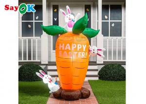 Wholesale Garden Easter Inflatable Holiday Decorations Party Carrots And Cute Rabbit from china suppliers