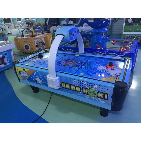 Turbo Hoki Kids Air Hockey Race Arcade Game Machine With Wooden Cabinet Metal Frame