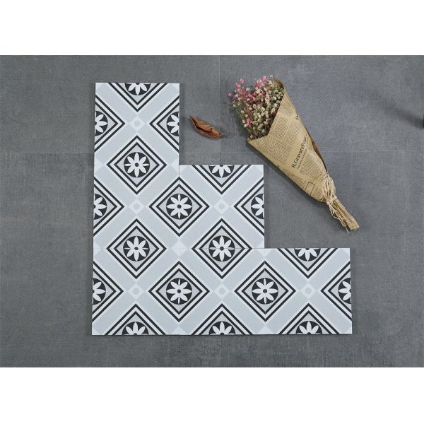 Gray Antibacterial Ceramic Rustic Tile 200x200mm for Kitchen Walls