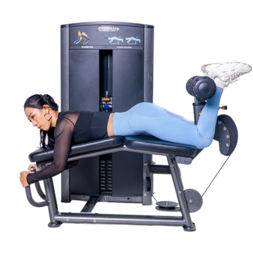 Steel Prone Leg Curl Gym Fitness Machine Seated Body Building Pin Load Selection Exercise Equipment