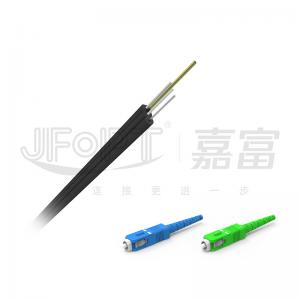 China FRP Reinforced Self Supporting Tight-Buffered Fiber Optic Cable SC-SC Single Core G657A1/A2 on sale
