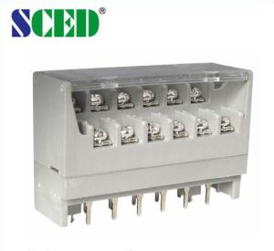 Wholesale With Cover Dual Row Electrical Terminal Block M3 Brass Terminal 7.62mm Spacing from china suppliers