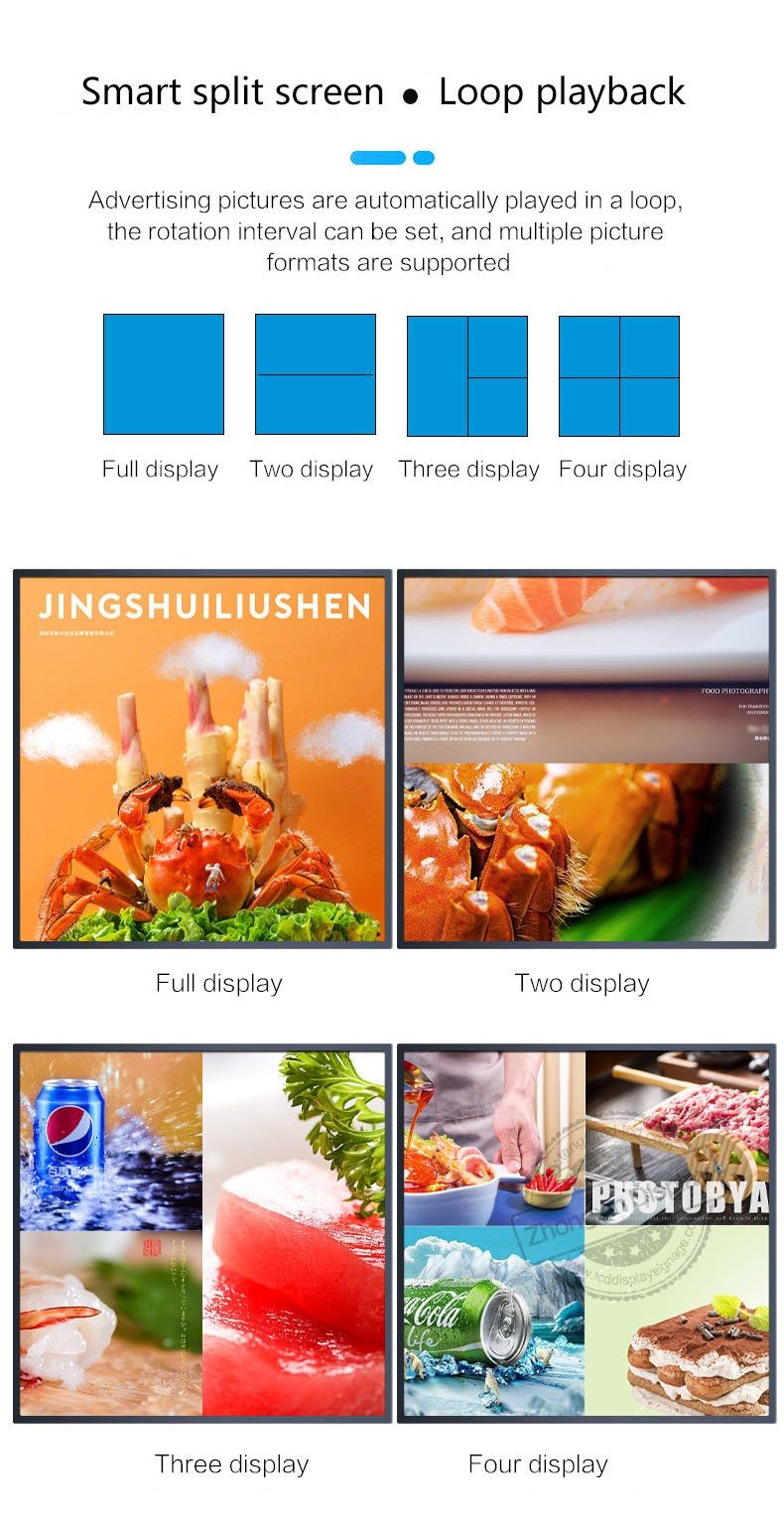 22inch Square Lcd Display 1:1 Lcd Digital Signage Aspect Ratio And Smart Android System