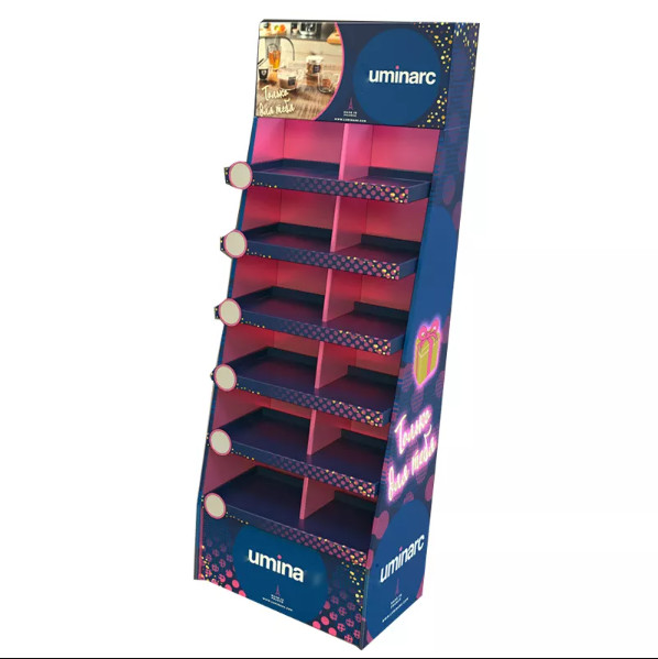 Retail Unit Cardboard Shelves Display , Stand Racks Cardboard POP Display