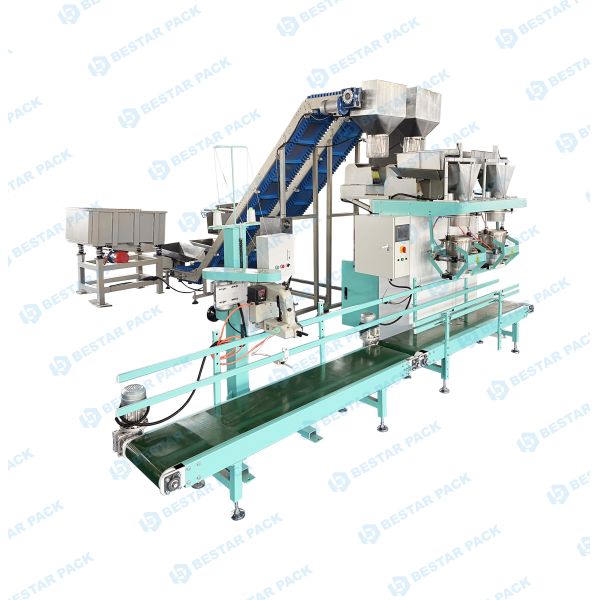 Semi-auto packaging machine for 20kg screw weighing and filling
