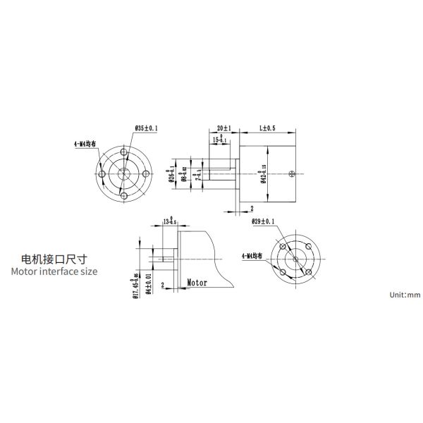 PG42A-PM-ST Powder Metallurgy Split Straight Teeth Planetary Reducer Gearbox 42mm