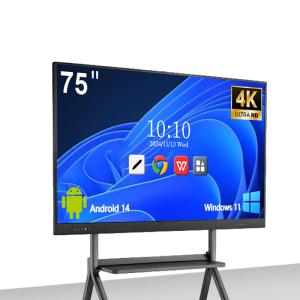 Wholesale 4k 55 65 75 85 96 110'' Multi Language Software LCD Smart Android Interactive Touch Panel from china suppliers