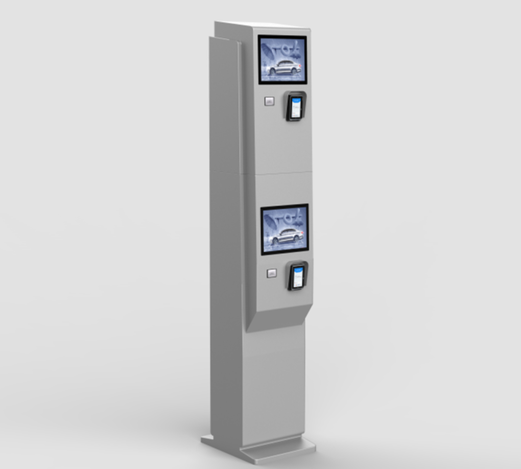 15-inch High-Brightness Outdoor Self-Service Payment Kiosk, Dual-Screen Design Suitable for Trucks and Cars, Independent and Convenient Payment