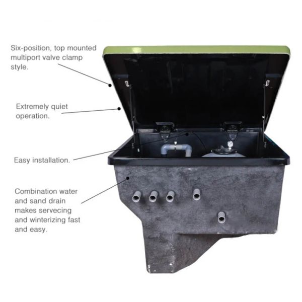 220V KEOPS Pool Filter Tank Intelligent Control System Acrylic Shell