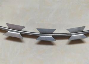 China Straight Line Like Barbed Galvanized Razor Wire For Razor Sharp Wire Fence on sale