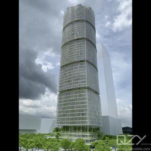 1:300 Skyscrapercity Model Architectural Maquette CARLO RATTI Wumart Building