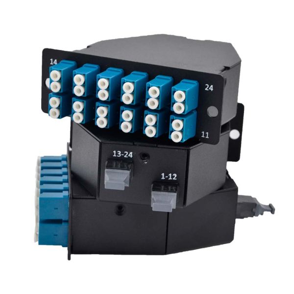 12F MTP MPO To 6 LC Duplex Singlemode Cassette Module Aluminum Alloy