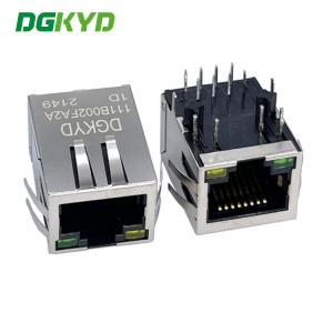 China 8P8C RJ45 Single Port Female Through Hole Connector DGKYD111B002FA2A1D RJ45 With Transformer on sale