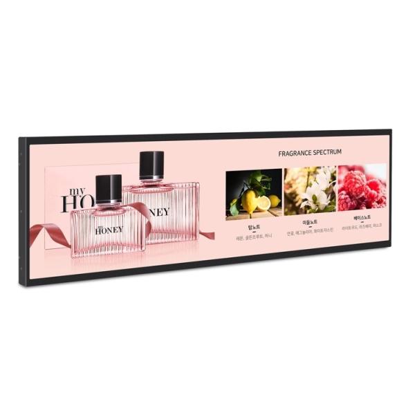Quality Supermarket Stretched LCD Display with Android 6.0 OS CMS Remote Control for sale
