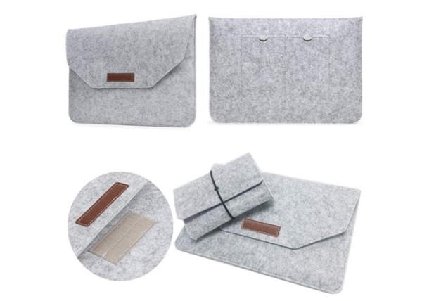Quality Custom Portable Felt Laptop Bag For 13 Inch Macbook Air / Macbook Pro for sale