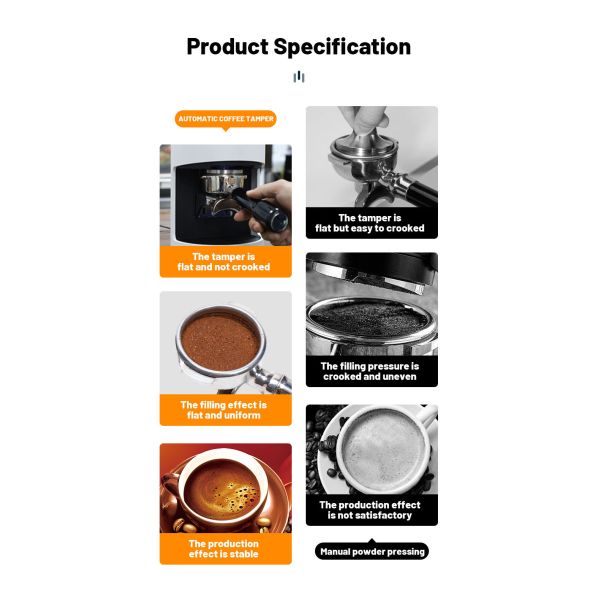 Adjustable Pressure 60W Automatic Coffee Tamper For Commercial Coffee Maker