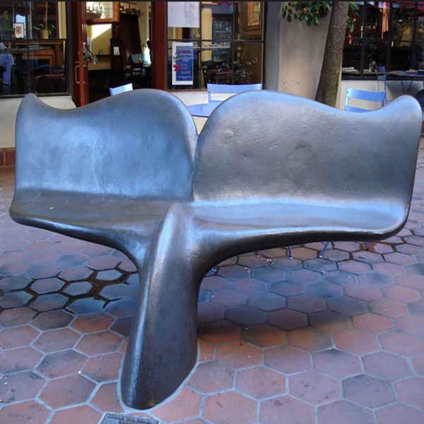 White Grey Modern Concrete Outdoor Dining Patio Table GRC Garden Table