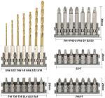 Impact Screwdriver Bit Set with Titanium Drill Bits- Quick Release Twist Drill
