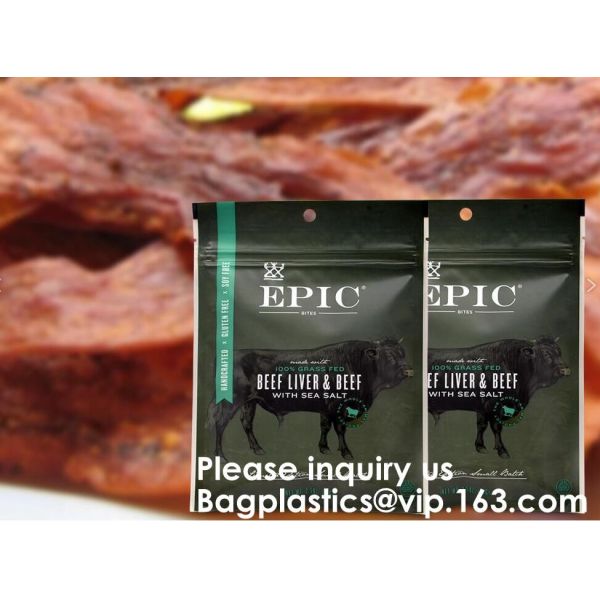 BIODEGRADABLE SUP POUCH CHOCOLATE/ ENERGY BAR PACKING MMJ CLEAR 3-SIDED SEAL WITH ZIPPER & EURO SLOT ULTRA CLEAR STAND U