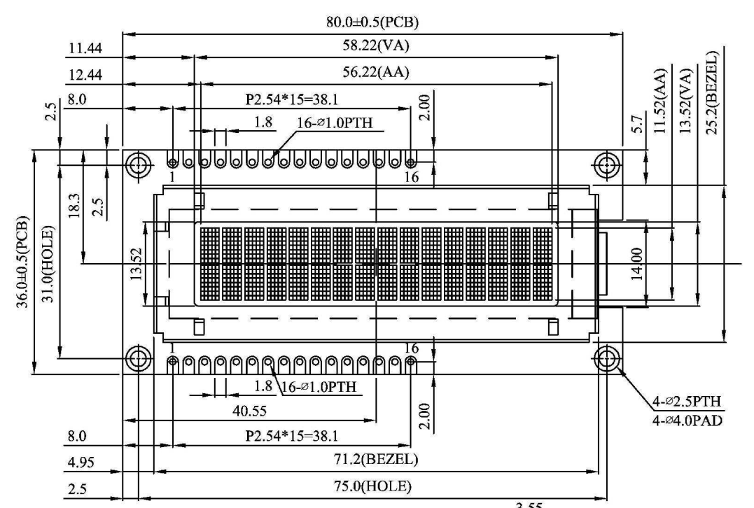 Character 16x2 OLED Display Module Blue Green White Red Color