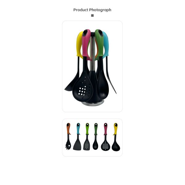 ISO9001/BSCI Certified TPR Handle Silicone Kitchen Utensils Cooking Accessories Tool Set