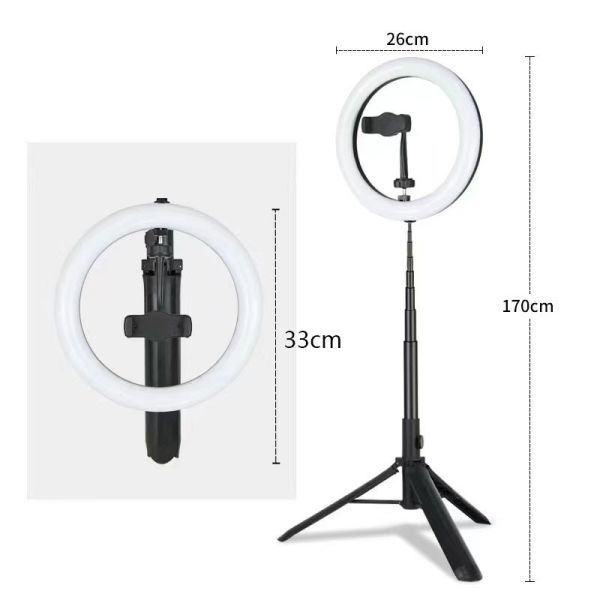 10 Inch 6000K Selfie Ring Light With Tripod Stand And Phone Holder