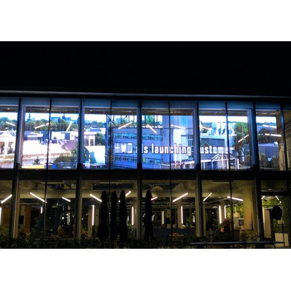 Ultra Wide Viewing Angle Transparent Glass LED Display 240w 1000x500mm
