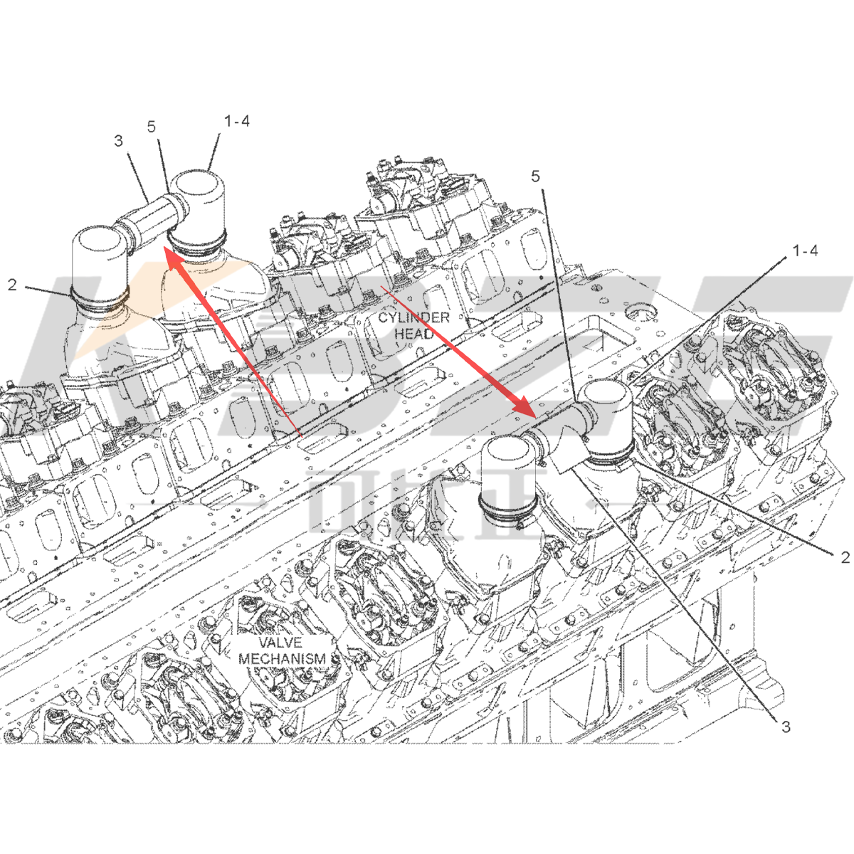 KBZE 217-6692 2176692 CAT 3508B/C 3512B/C 3516B/C ENGINE BREATHER HOSE TEE FOR 884K 854K 990K 992K 993K D11N D11R 777