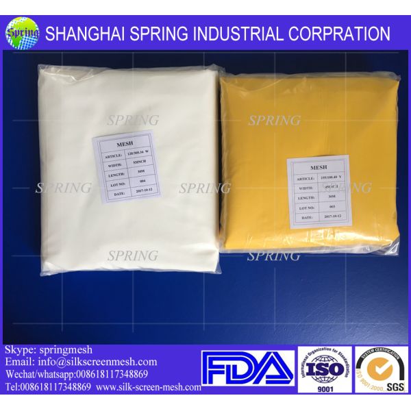 High Tension White Color 110T Polyester Printing Mesh for Touch Screen