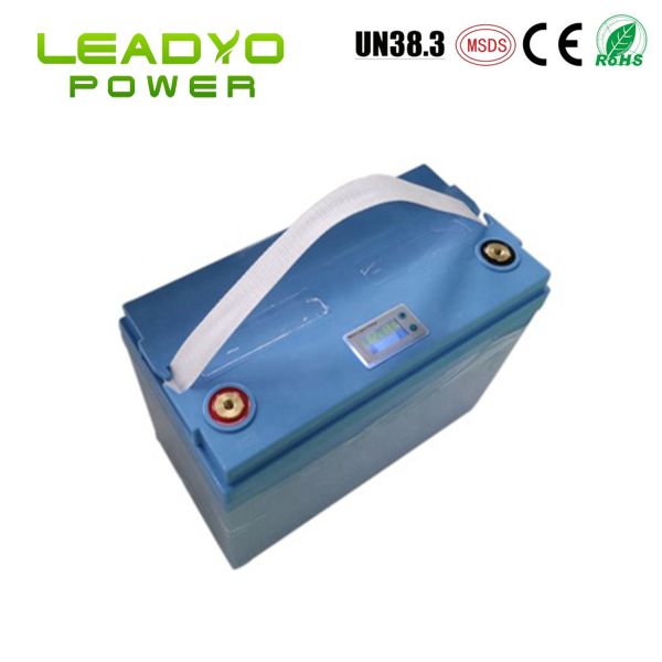 Smart LCD Display Lithium ion RV Marine Battery 12v 100Ah Deep Cycle Lifepo4 Batteries with Monitor Battery Status