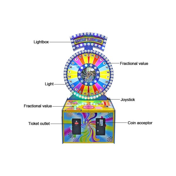 Lucky Turning Lottery Game Machine , Indoor 120kg Amusement Game Machine