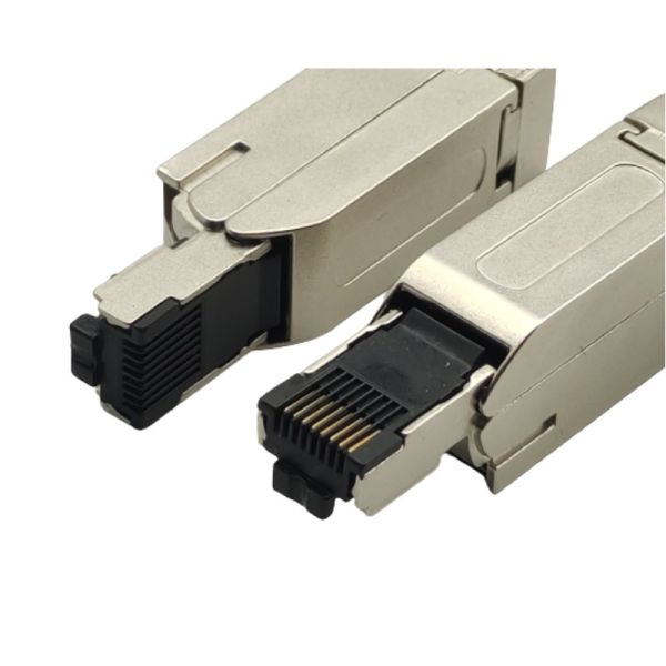 180 ° Outgoing Direction High Speed 8P8C FTP Network RJ45 Plug Connector Cat6